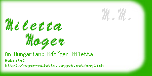 miletta moger business card